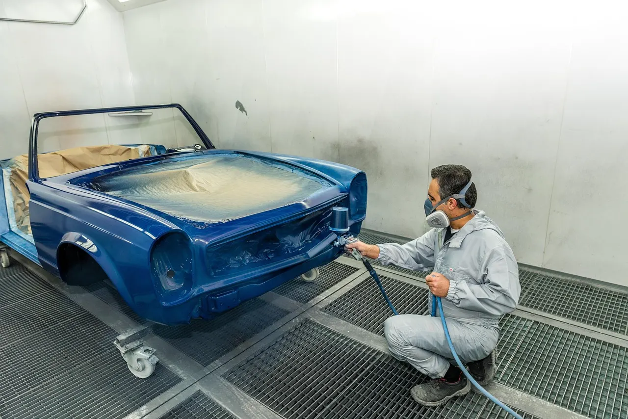 Refinishing in a spray booth